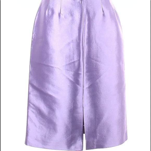 Michael Kors Iridescent Purple Wool/Silk Pencil Skirt T Tahari A-Line Skirt sz 4 - Picture 2 of 5
